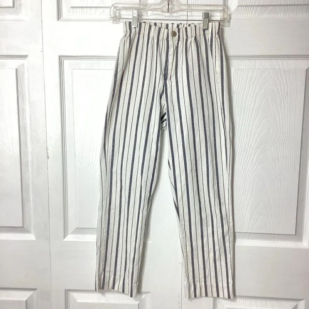 John Galt Cotton Pull On Lounge Lagenlook Striped Pants S